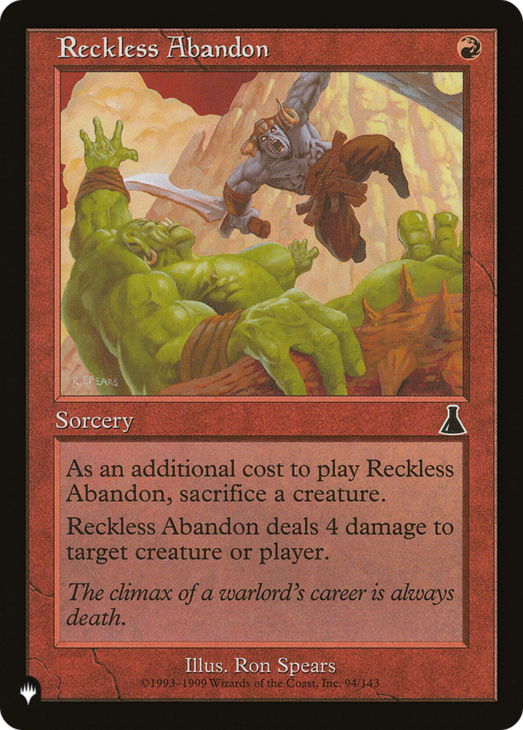 Reckless Abandon [The List] | D20 Games
