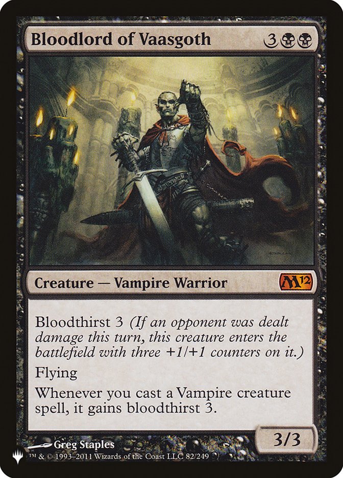 Bloodlord of Vaasgoth [The List] | D20 Games