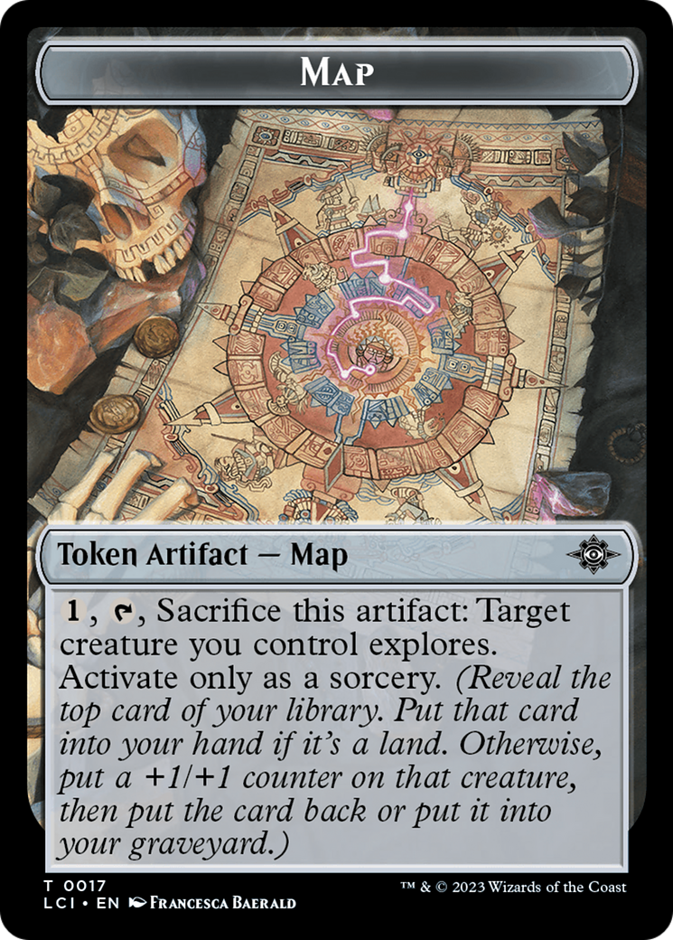 Map // Dinosaur (0010) Double-Sided Token [The Lost Caverns of Ixalan Tokens] | D20 Games