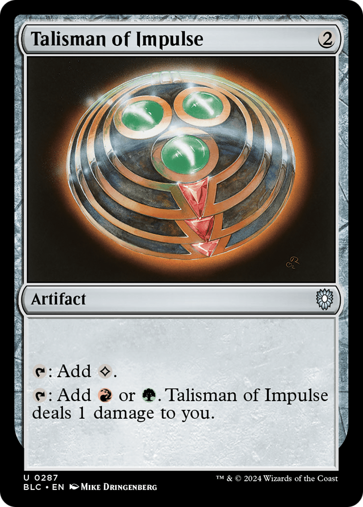 Talisman of Impulse [Bloomburrow Commander] | D20 Games