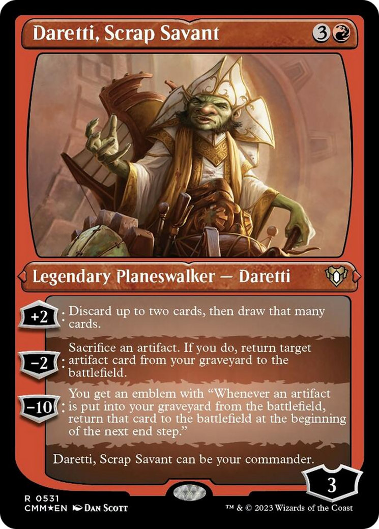 Daretti, Scrap Savant (Foil Etched) [Commander Masters] | D20 Games