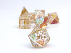 Holiday Orc Mystery Gemstone or Glass Dice Set with Premium Holiday Book Tin: Single | D20 Games