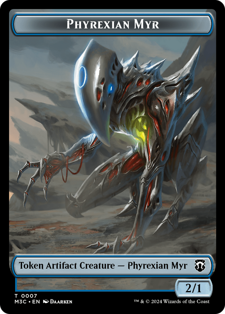 Phyrexian Myr (Ripple Foil) // Servo Double-Sided Token [Modern Horizons 3 Commander Tokens] | D20 Games