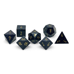 Blue Sandstone - 7 Piece RPG Set Gemstone Dice | D20 Games