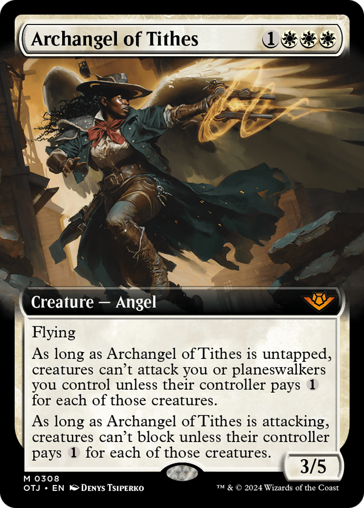 Archangel of Tithes (Extended Art) [Outlaws of Thunder Junction] | D20 Games