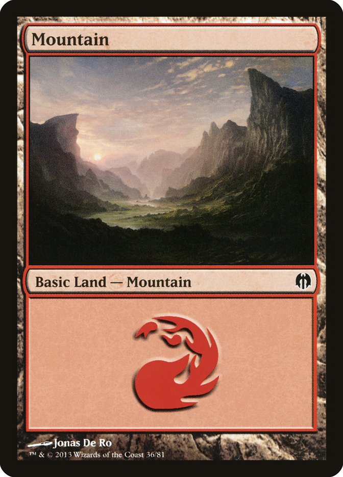 Mountain (36) [Duel Decks: Heroes vs. Monsters] | D20 Games