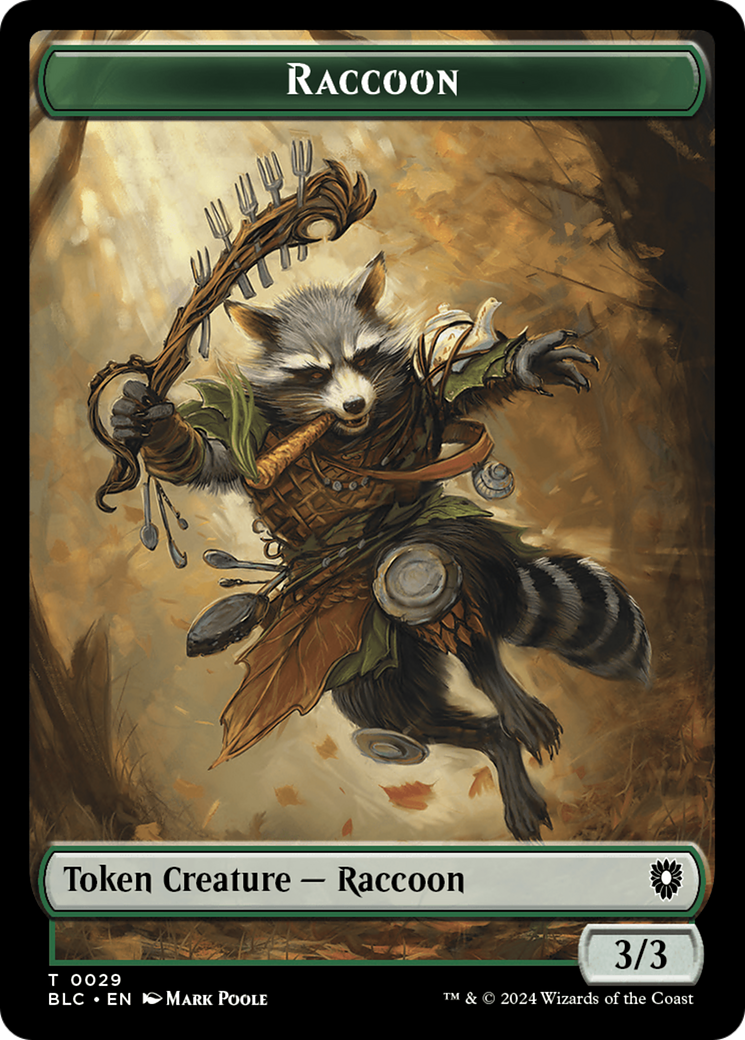 Rat // Raccoon Double-Sided Token [Bloomburrow Commander Tokens] | D20 Games