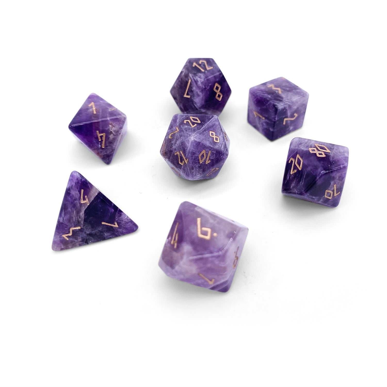 Norse Foundry - Amethyst Gemstone Dice | D20 Games