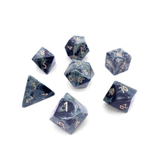 Crocodile Jasper - 7 Piece RPG Set Gemstone Dice | D20 Games