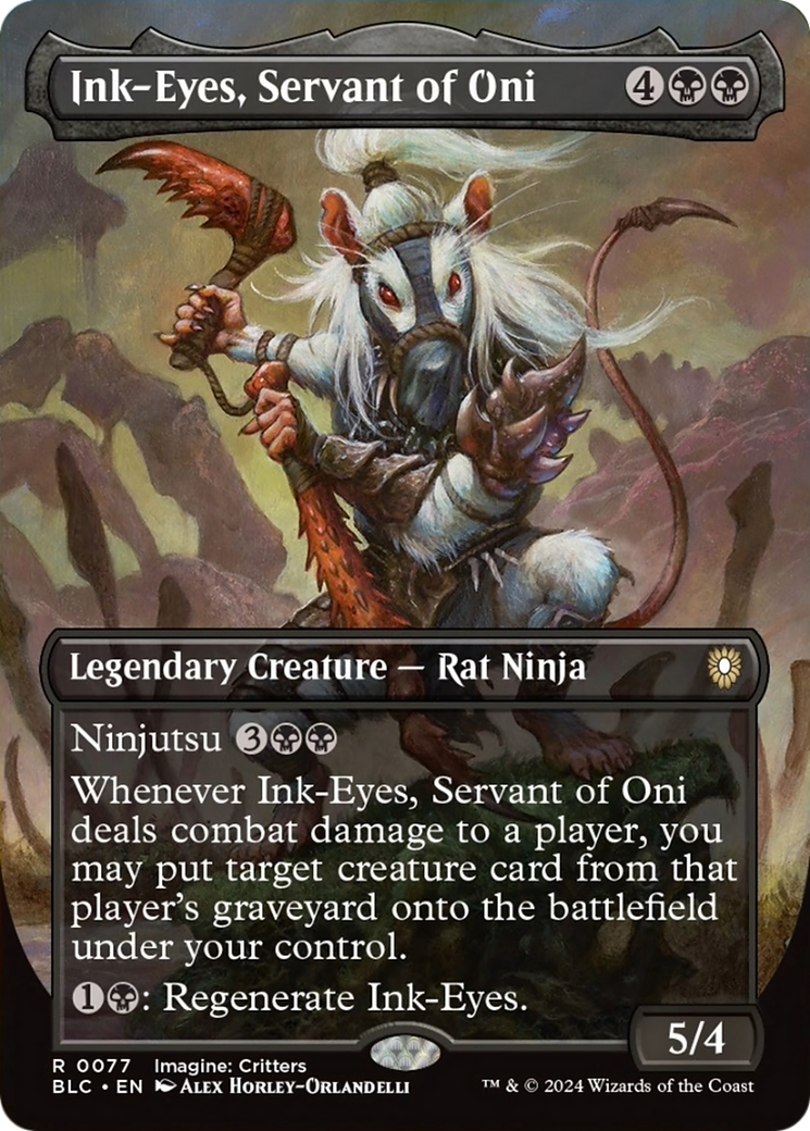 Ink-Eyes, Servant of Oni (Borderless) [Bloomburrow Commander] | D20 Games