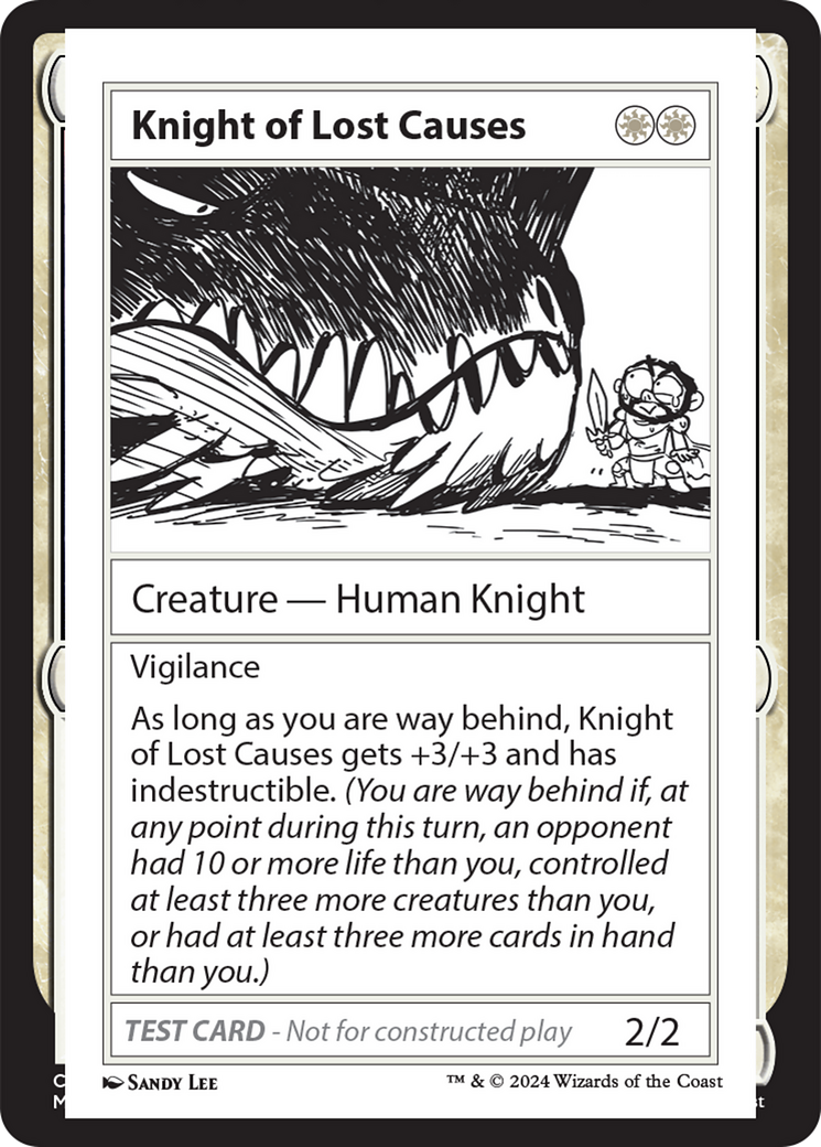 Knight of Lost Causes [Mystery Booster 2 Playtest Cards] | D20 Games