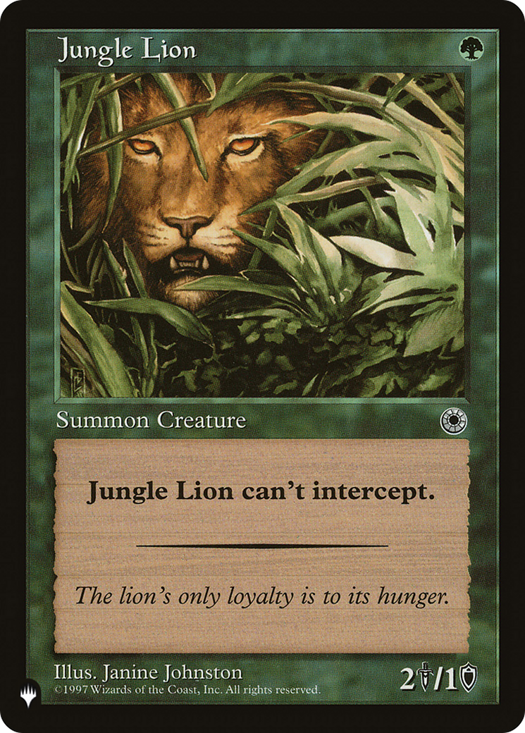 Jungle Lion [The List] | D20 Games