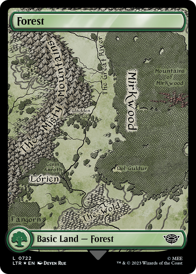 Forest (0722) (Surge Foil) [The Lord of the Rings: Tales of Middle-Earth] | D20 Games