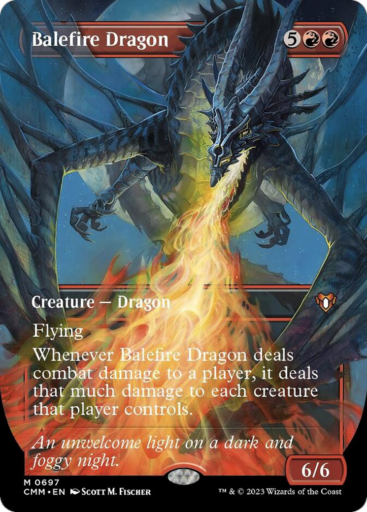 Balefire Dragon (Borderless Alternate Art) [Commander Masters] | D20 Games