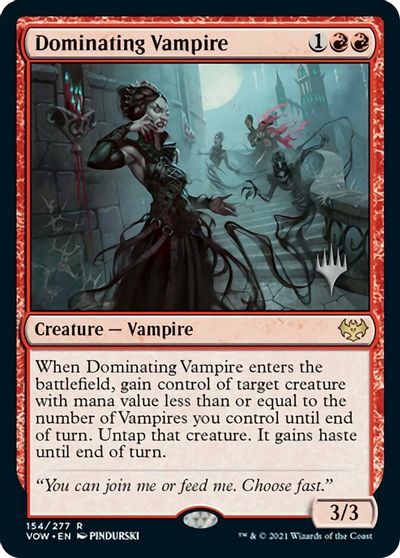 Dominating Vampire (Promo Pack) [Innistrad: Crimson Vow Promos] | D20 Games