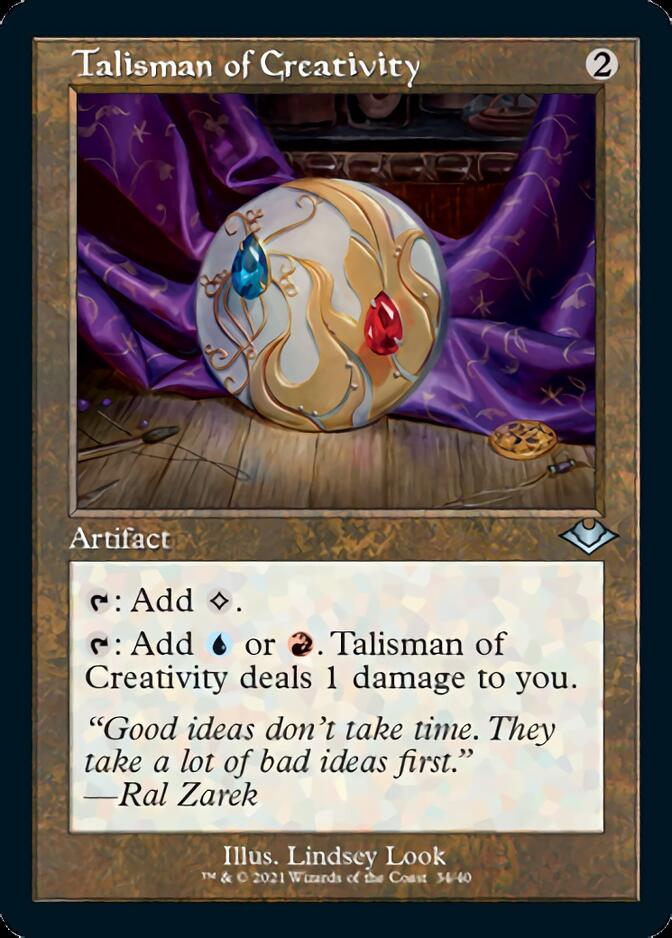 Talisman of Creativity (Retro Foil Etched) [Modern Horizons] | D20 Games