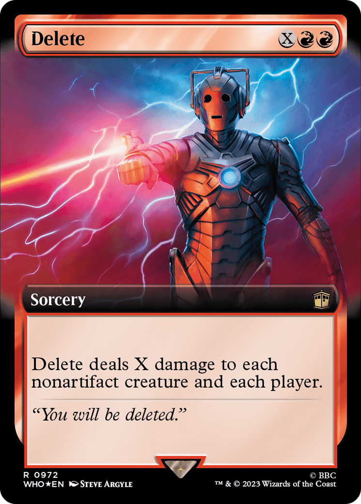 Delete (Extended Art) (Surge Foil) [Doctor Who] | D20 Games