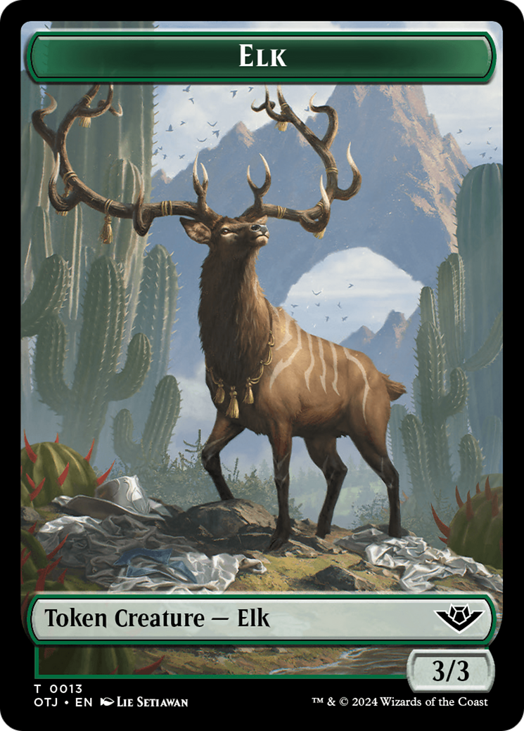 Elk Token [Outlaws of Thunder Junction Tokens] | D20 Games