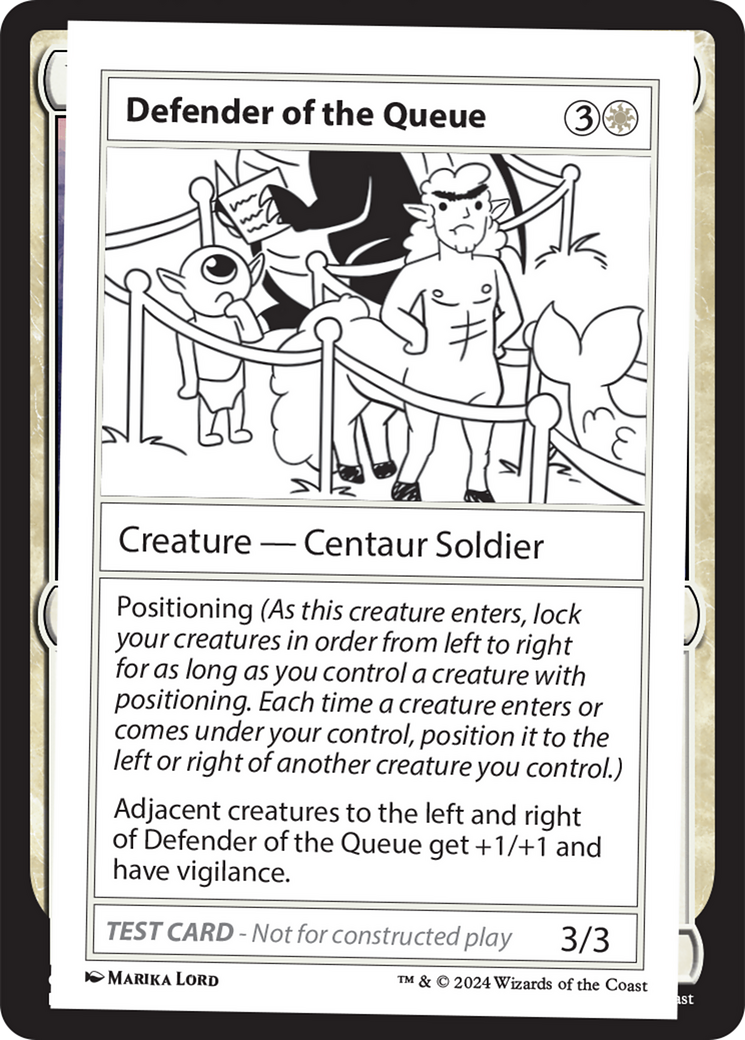 Defender of the Queue [Mystery Booster 2 Playtest Cards] | D20 Games