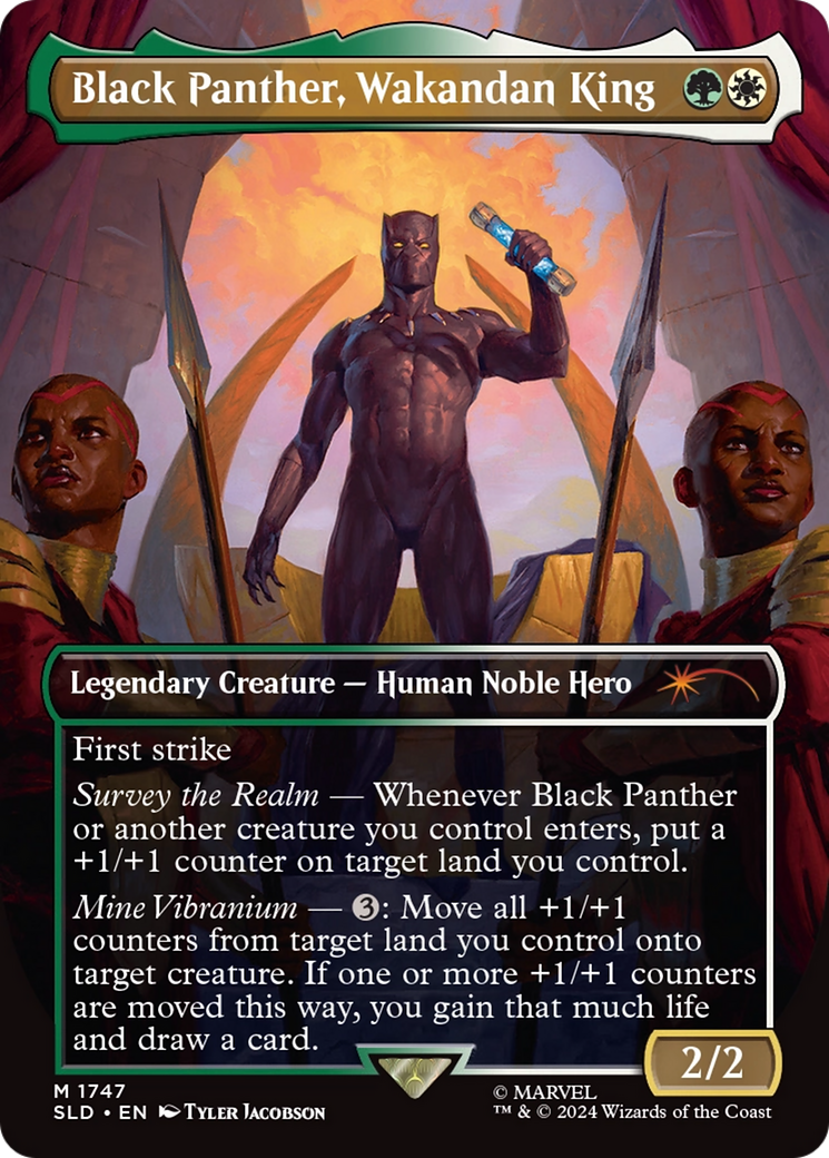 Black Panther, Wakandan King (Rainbow Foil) [Secret Lair Drop Series] | D20 Games