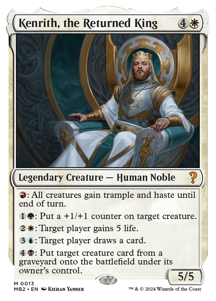 Kenrith, the Returned King (White Border) [Mystery Booster 2] | D20 Games