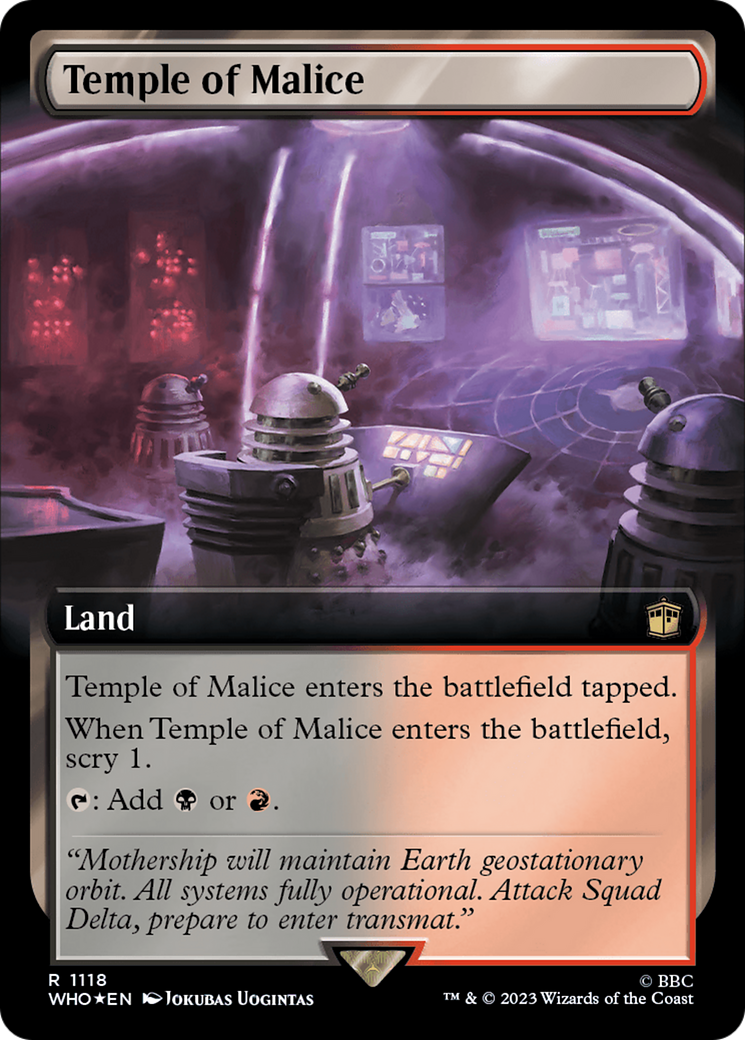 Temple of Malice (Extended Art) (Surge Foil) [Doctor Who] | D20 Games