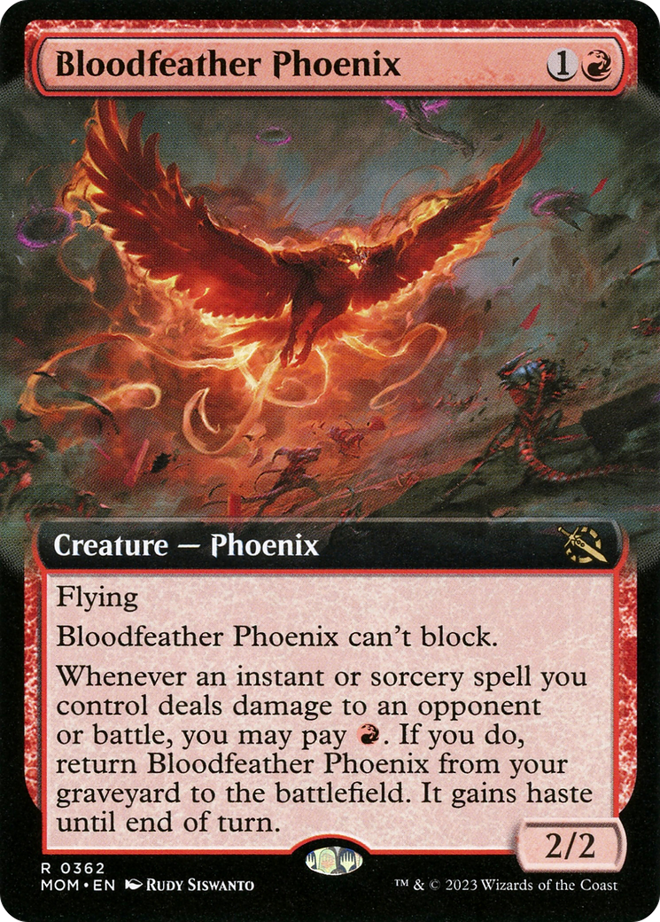 Bloodfeather Phoenix (Extended Art) [March of the Machine] | D20 Games