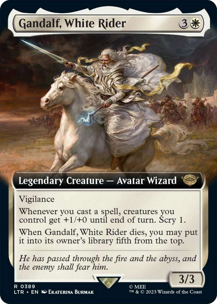 Gandalf, White Rider (Extended Art) [The Lord of the Rings: Tales of Middle-Earth] | D20 Games