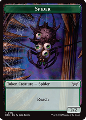 Toy // Spider Double-Sided Token [Duskmourn: House of Horror Tokens] | D20 Games