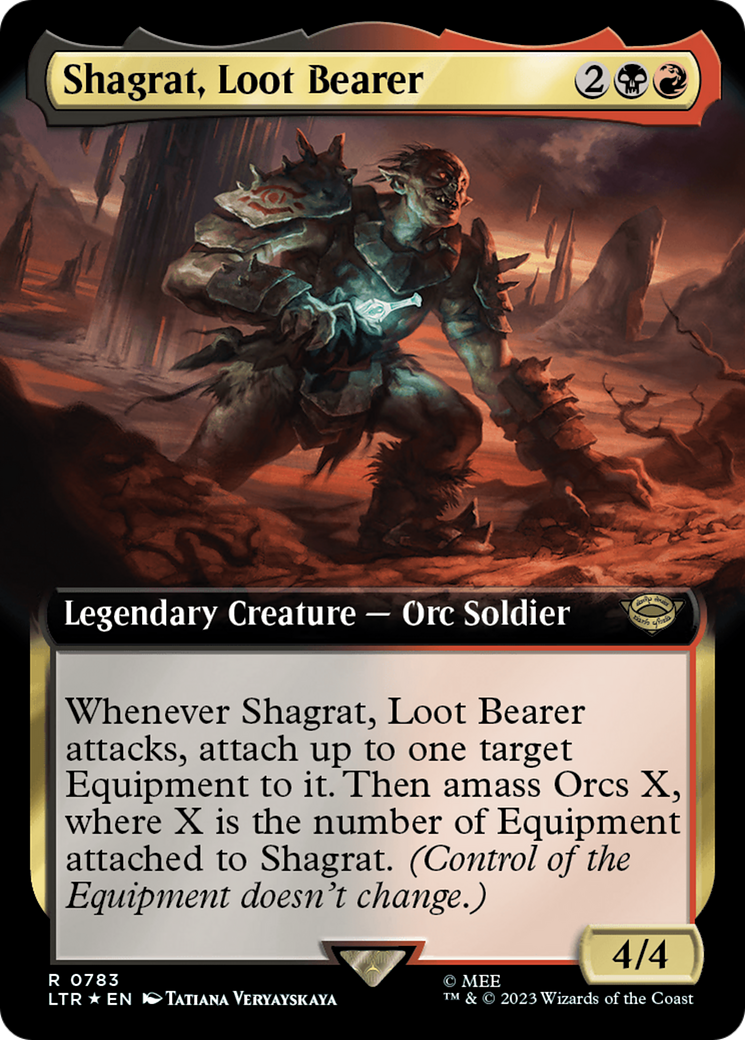 Shagrat, Loot Bearer (Extended Art) (Surge Foil) [The Lord of the Rings: Tales of Middle-Earth] | D20 Games