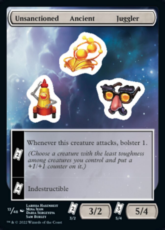 Unsanctioned Ancient Juggler [Unfinity Stickers] | D20 Games