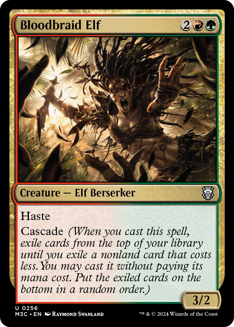 Bloodbraid Elf (Ripple Foil) [Modern Horizons 3 Commander] | D20 Games