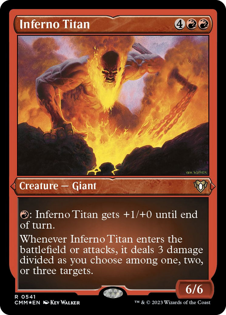 Inferno Titan (Foil Etched) [Commander Masters] | D20 Games