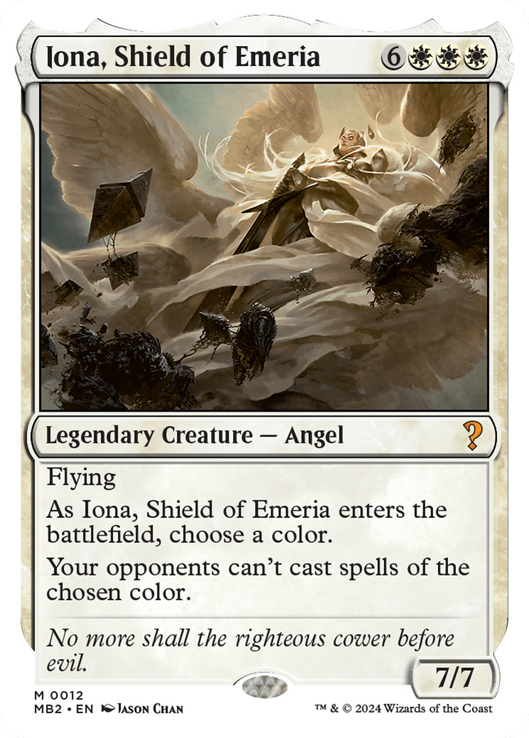 Iona, Shield of Emeria (White Border) [Mystery Booster 2] | D20 Games