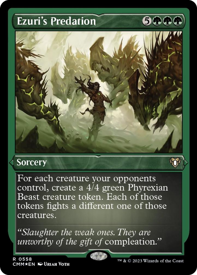 Ezuri's Predation (Foil Etched) [Commander Masters] | D20 Games