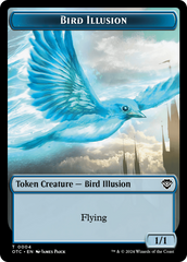 Bird Illusion // Elemental (0014) Double-Sided Token [Outlaws of Thunder Junction Commander Tokens] | D20 Games