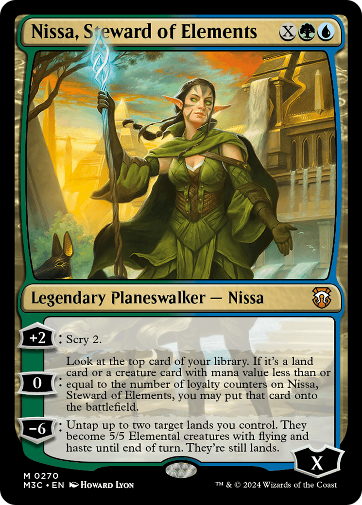 Nissa, Steward of Elements (Ripple Foil) [Modern Horizons 3 Commander] | D20 Games