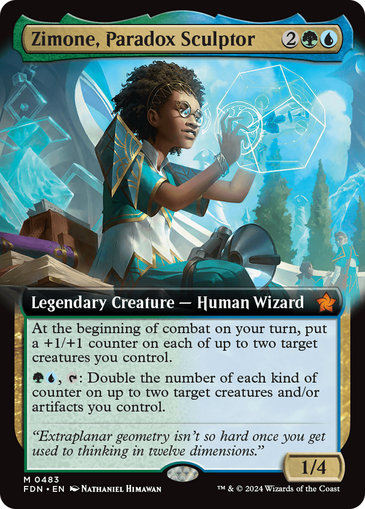 Zimone, Paradox Sculptor (Extended Art) [Foundations] | D20 Games