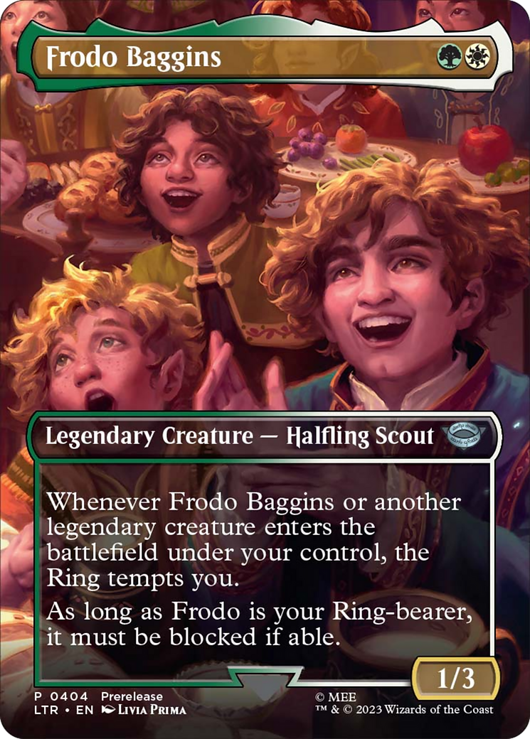 Frodo Baggins (Borderless Alternate Art) [The Lord of the Rings: Tales of Middle-Earth] | D20 Games