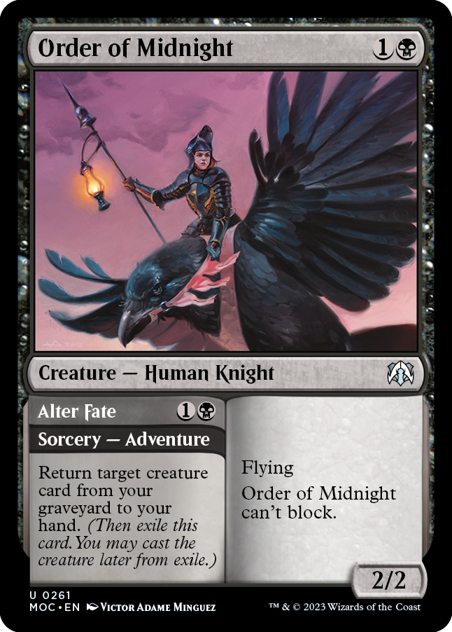 Order of Midnight // Alter Fate [March of the Machine Commander] | D20 Games