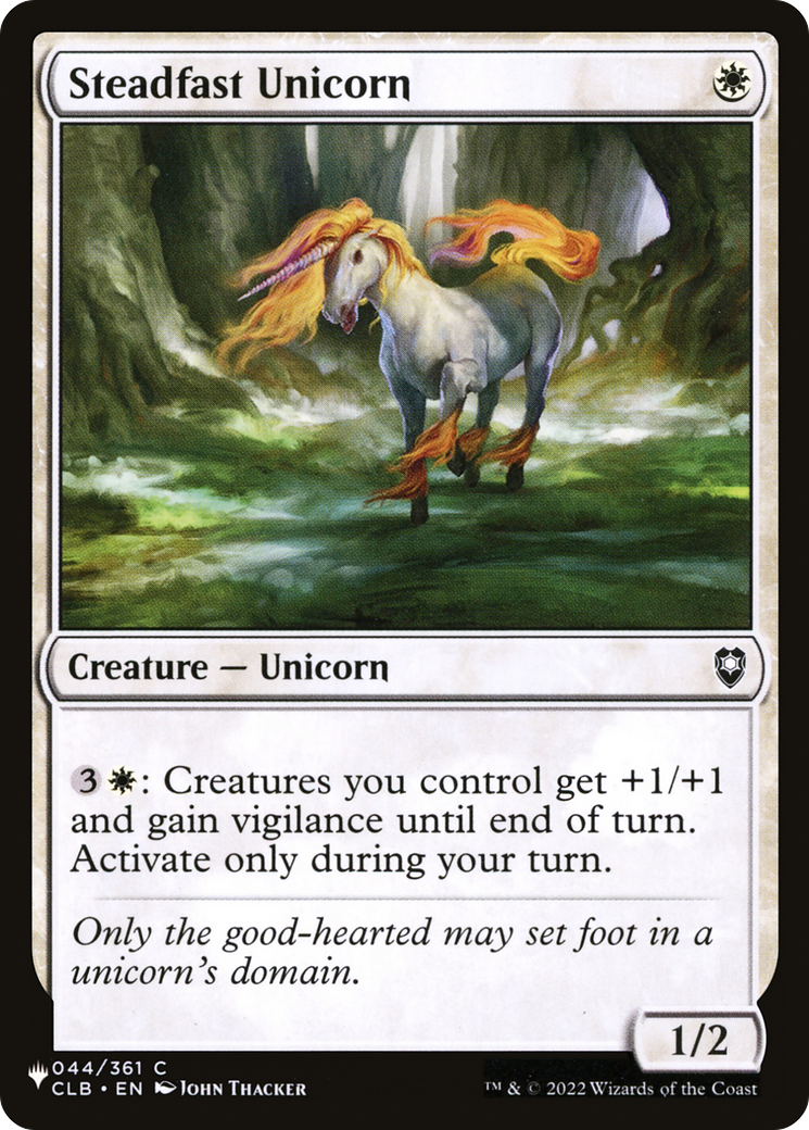 Steadfast Unicorn [The List Reprints] | D20 Games