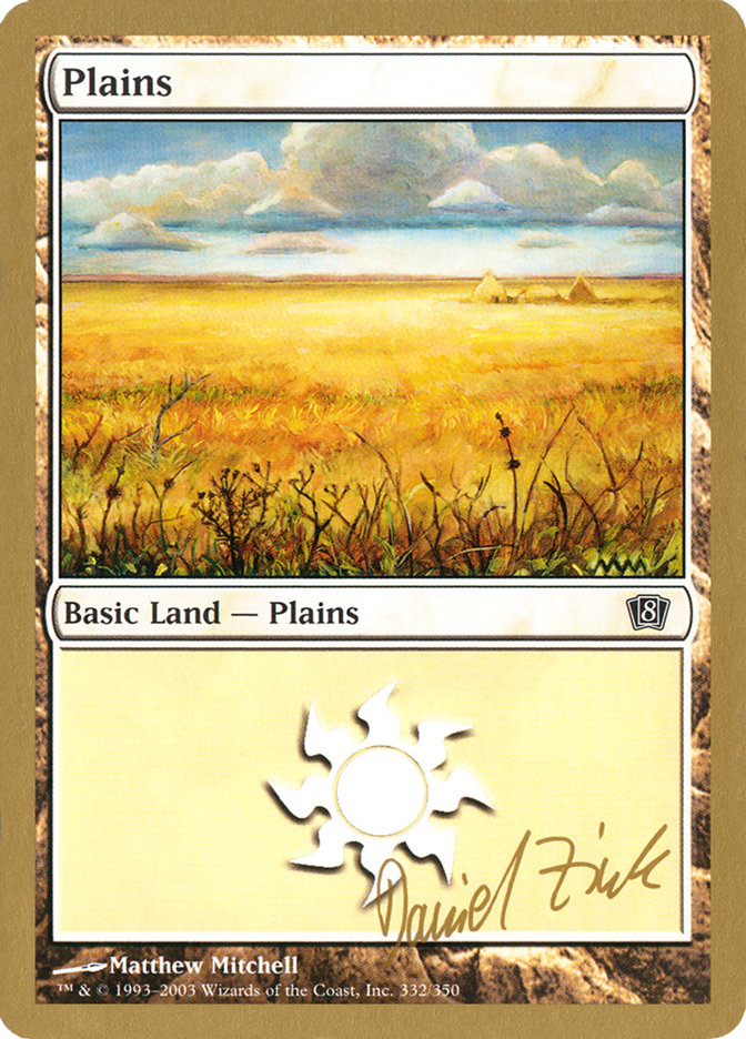 Plains (dz332) (Daniel Zink) [World Championship Decks 2003] | D20 Games