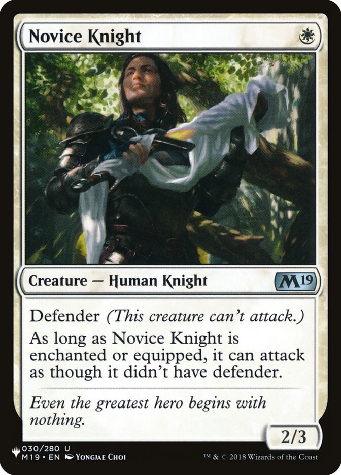 Novice Knight [The List] | D20 Games