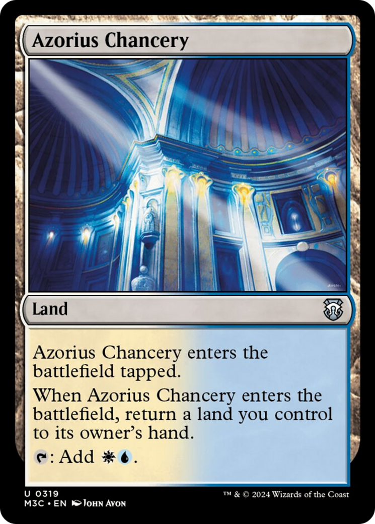 Azorius Chancery (Ripple Foil) [Modern Horizons 3 Commander] | D20 Games