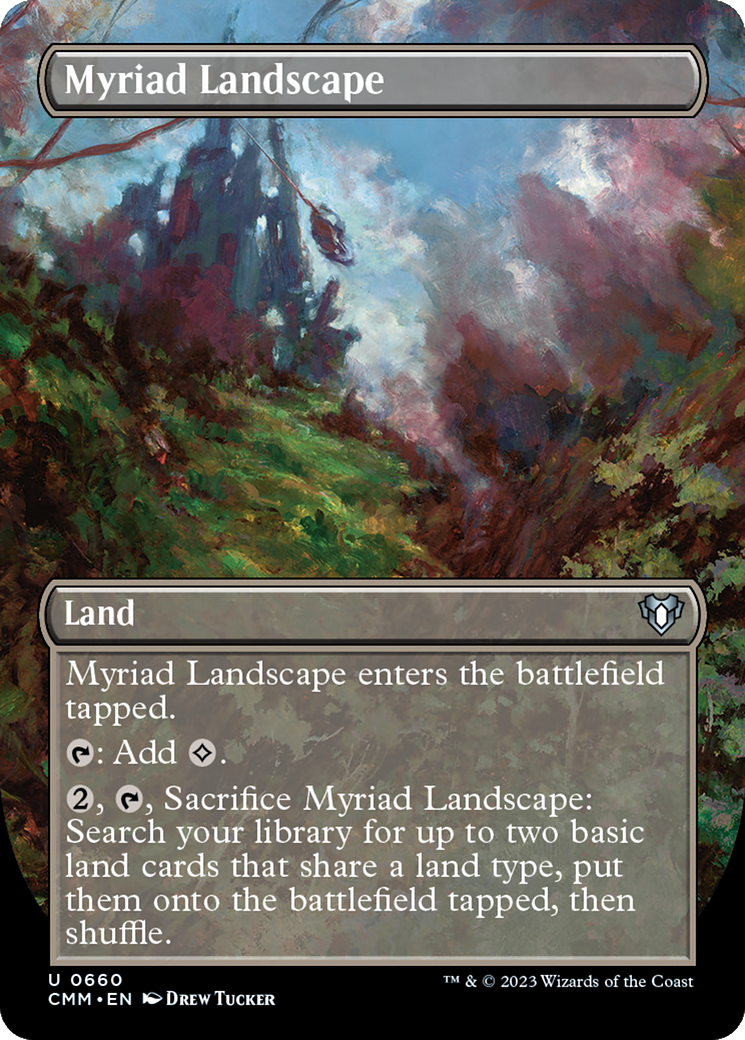 Myriad Landscape (Borderless Alternate Art) [Commander Masters] | D20 Games