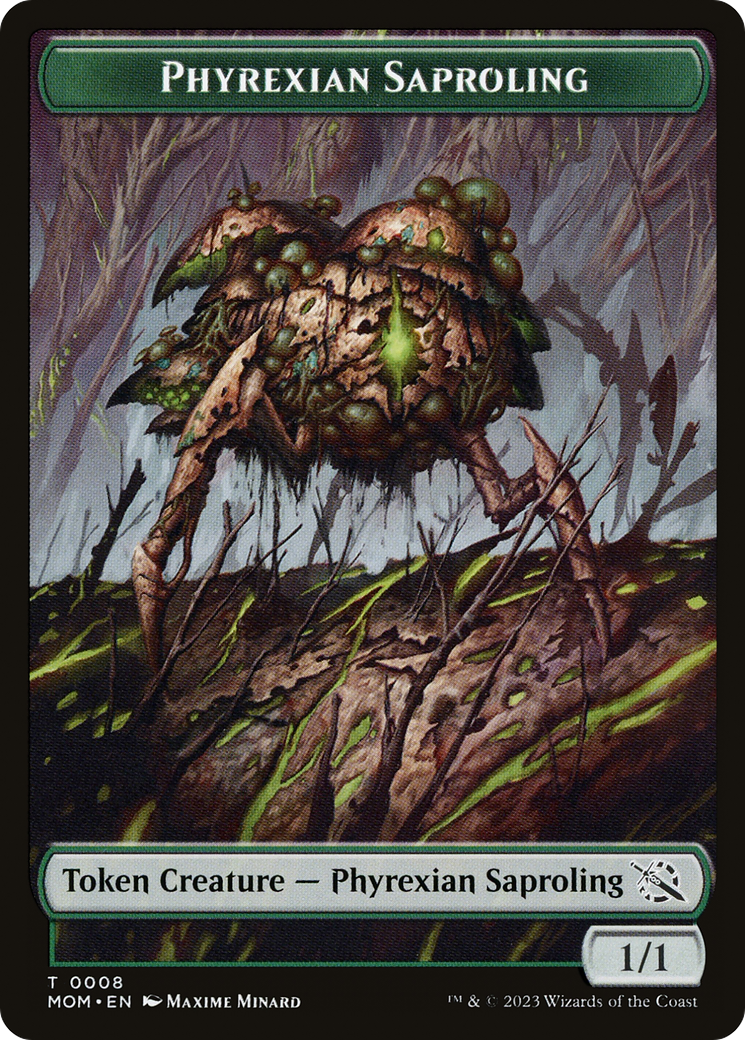 Monk // Phyrexian Saproling Double-Sided Token [March of the Machine Tokens] | D20 Games