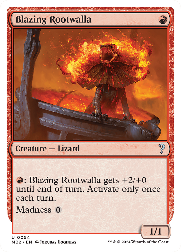 Blazing Rootwalla (White Border) [Mystery Booster 2] | D20 Games