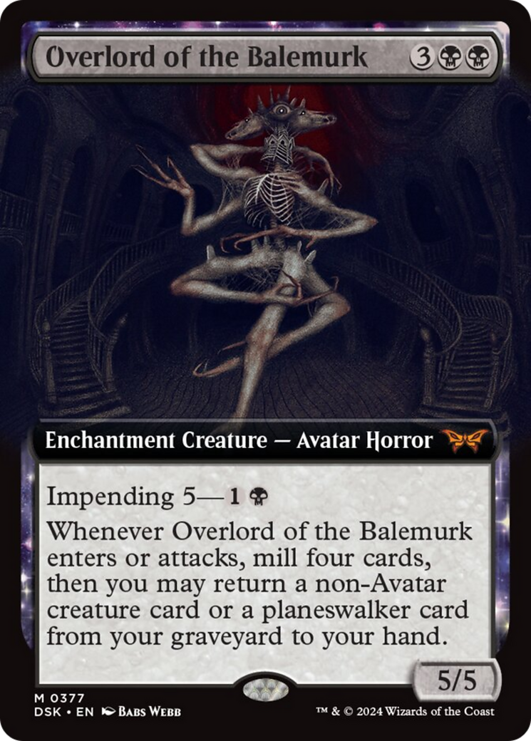 Overlord of the Balemurk (Extended Art) [Duskmourn: House of Horror] | D20 Games