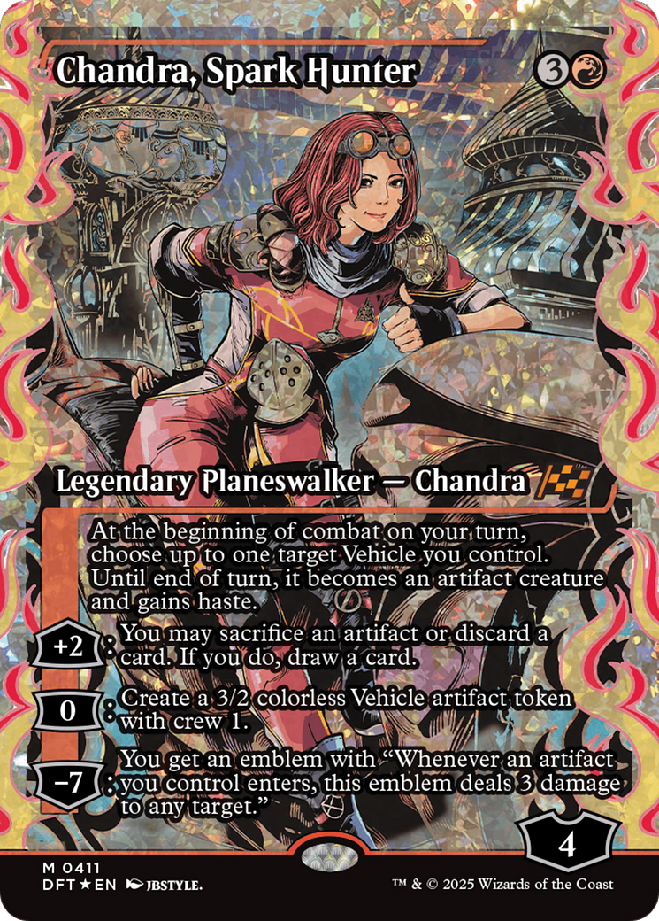 Chandra, Spark Hunter (Showcase) (Fracture Foil) [Aetherdrift] | D20 Games