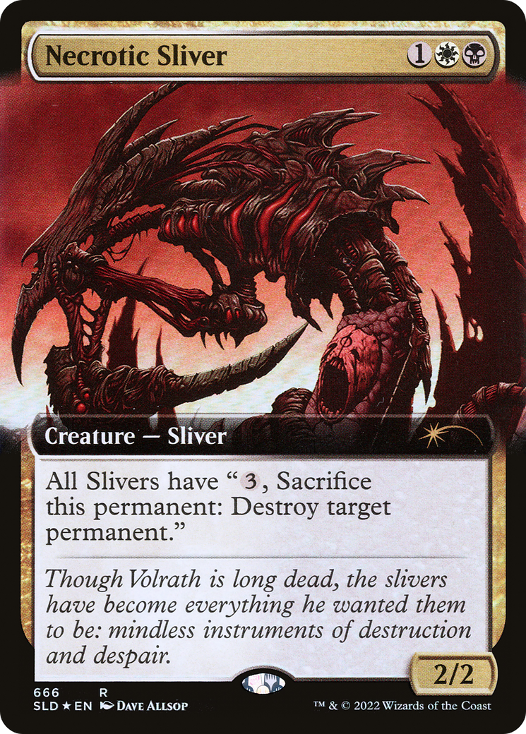 Necrotic Sliver (Extended Art) [Secret Lair Drop Promos] | D20 Games